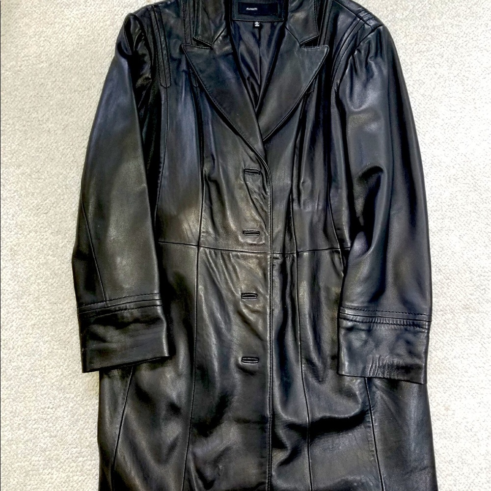 Women great soft leather coat